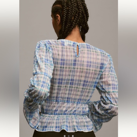 NWT Anthropologie Long Sleeve Sheer Top by Porridge - Picture 2 of 3